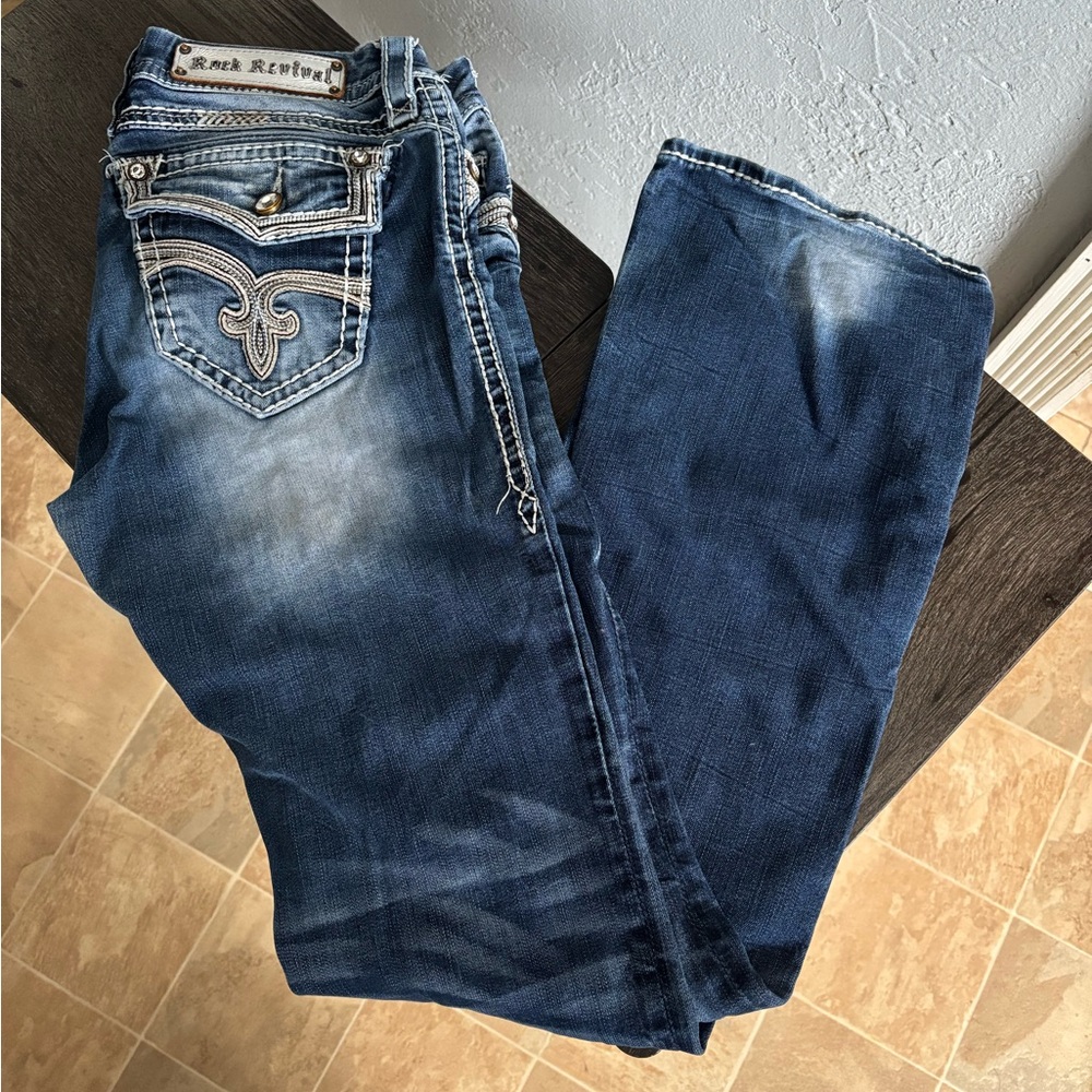 Rock Revival Dark Blue Relaxed Jeans